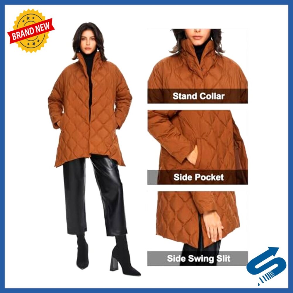 Oversized Quilted Down Jacket Lightweight Puffer … - image 5